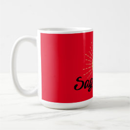 Sagittarius Starburst Symbol Red Kaffemugg