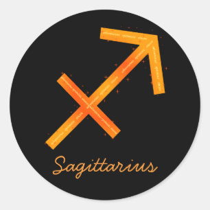 Sagittarius Sticker Runt Klistermärke