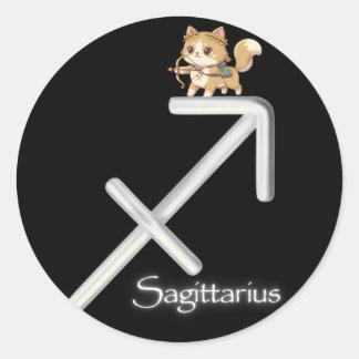 Sagittarius Sticker Runt Klistermärke