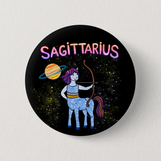 Sagittarius stjärntecken Archer zodiac star Knapp (Framsida)