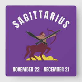 Sagittarius stjärntecken fyrkantig klocka