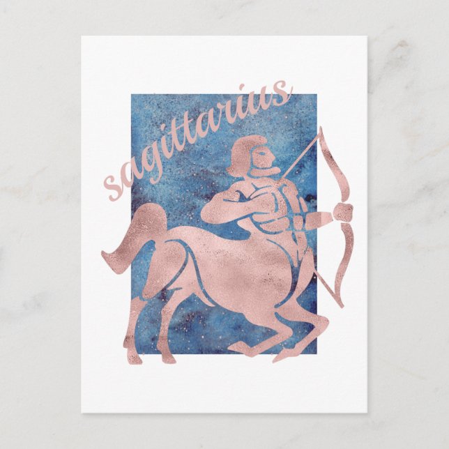Sagittarius Stjärntecken Postkort Vykort (Framsida)