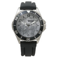 Sagittarius Symbol Distress Steel Stil Dial