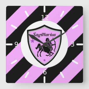 Sagittarius symbol fyrkantig klocka