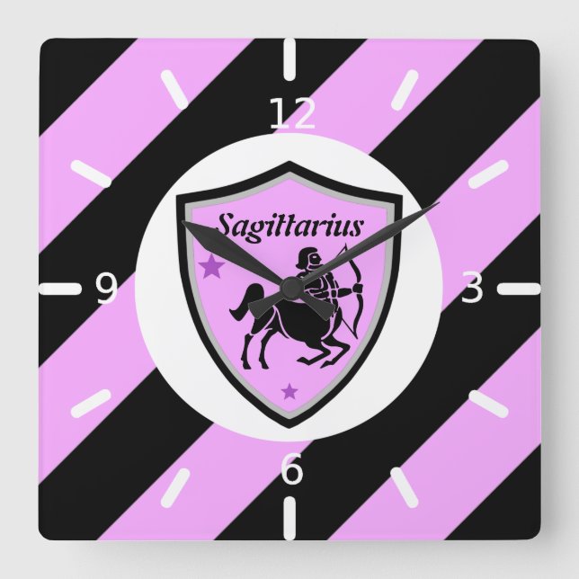 Sagittarius symbol fyrkantig klocka (Framsida)