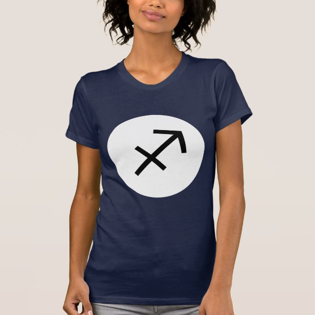 Sagittarius-symbol - Mörk Tee - anpassad (Framsida)