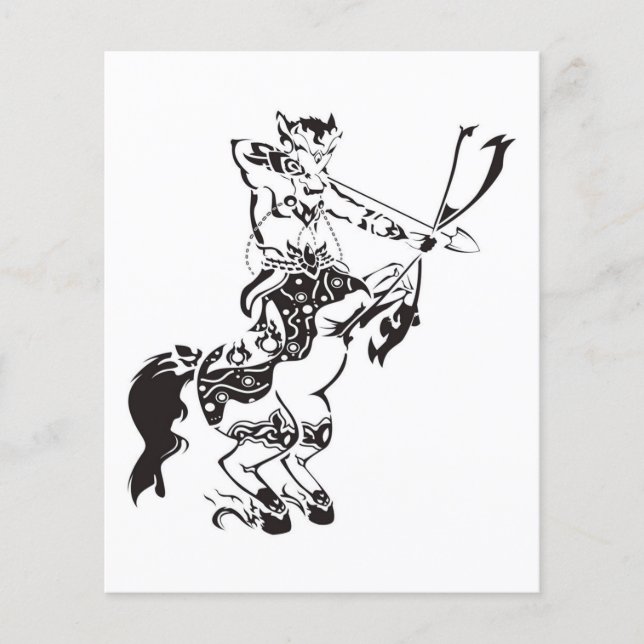 Sagittarius tattoo stil| Sagittarius Zodiac Signs Flygblad (Framsidan)