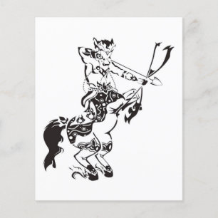 Sagittarius tattoo stil Sagittarius Zodiac Signs Flygblad