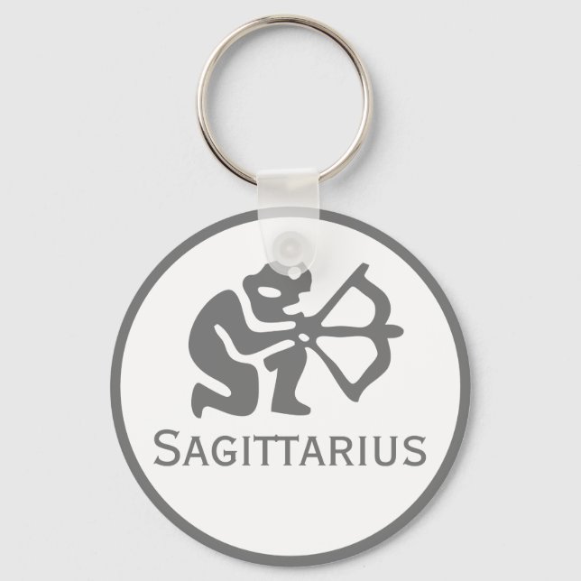 Sagittarius-tecken på Zodiac Design Nyckelring (Framsida)