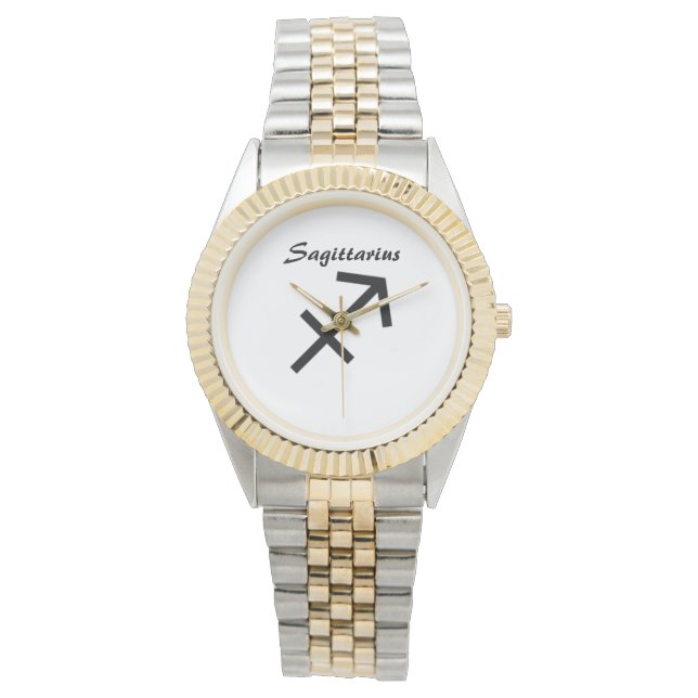 Sagittarius-tecken på Zodiac. Manar Watches. Armbandsur (Framsida)