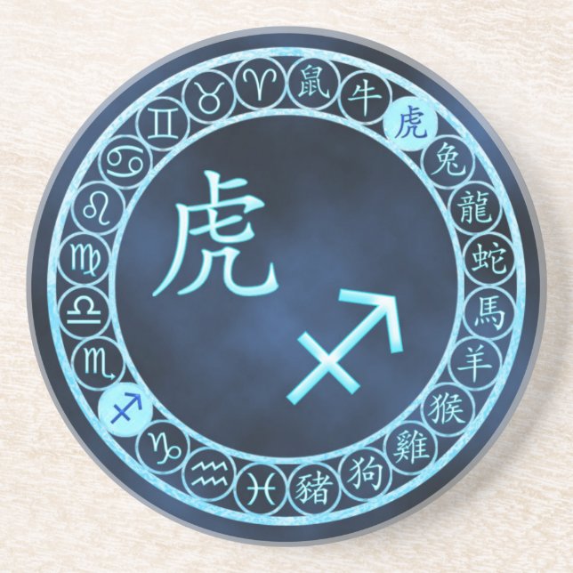 Sagittarius/Tiger Underlägg Sandsten (Framsidan)