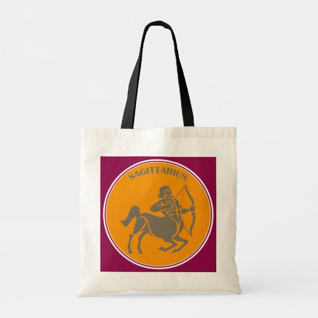 Sagittarius Tote Bag Tygkasse (Baksida)