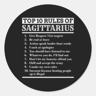 Sagittarius Traits Horoscope Zodiac-tecken Runt Klistermärke