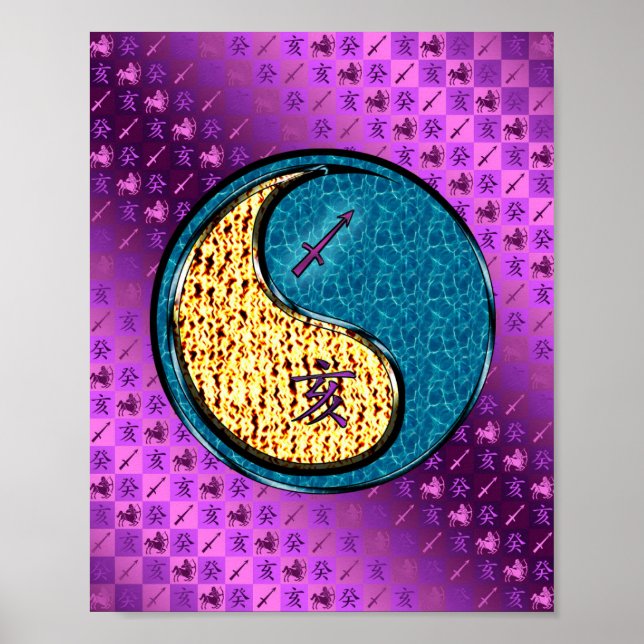 Sagittarius & Vatten Boar Poster (Framsidan)