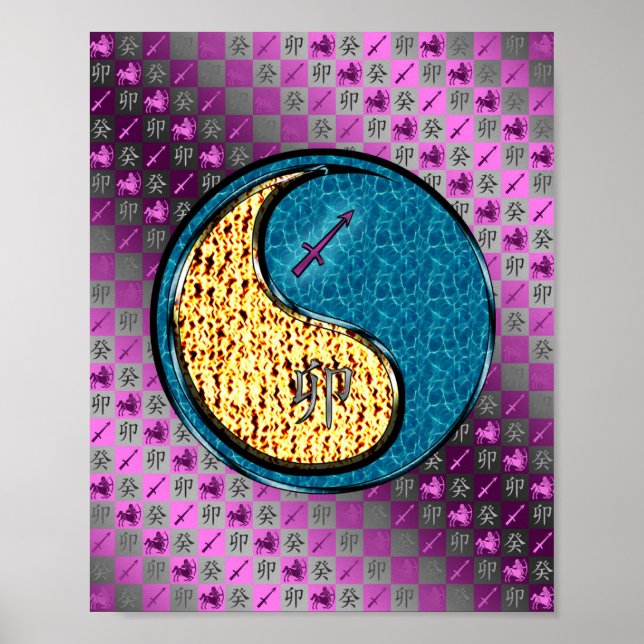 Sagittarius & Vatten Rabbit Poster (Framsidan)