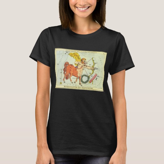 Sagittarius, Vintage Constellation Uranias Spegel Tee (Framsida)