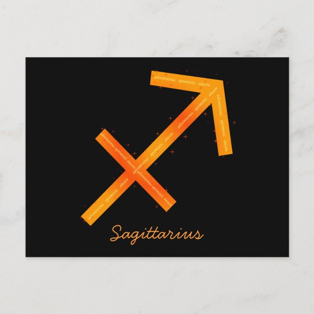 Sagittarius vycard vykort (Framsida)