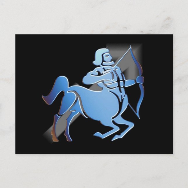 Sagittarius - vykort för designer Zodiac (Framsida)