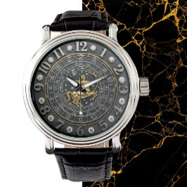 Sagittarius Watch, zodiac Sign, Steampunk, gems Armbandsur