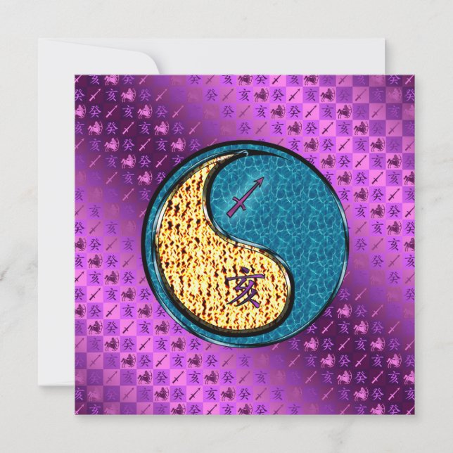 Sagittarius & Water Boar Kort (Framsida)