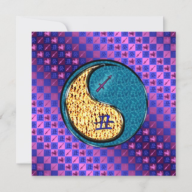 Sagittarius & Water Ox Kort (Framsida)