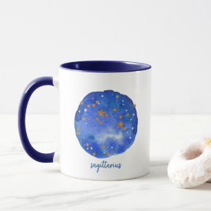 Sagittarius Watercolor Himlar Constellation Zodiac Mugg