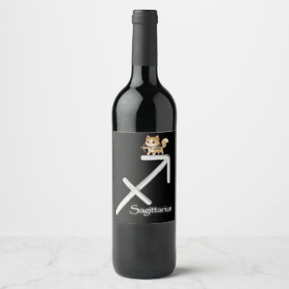 Sagittarius Wine Label Vinflaska Etikett