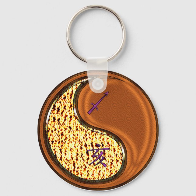 Sagittarius & Wood Boar Nyckelring (Framsida)