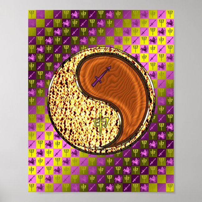 Sagittarius & Wood Monkey Poster (Framsidan)