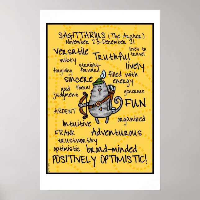 sagittarius wordoud poster (Framsidan)