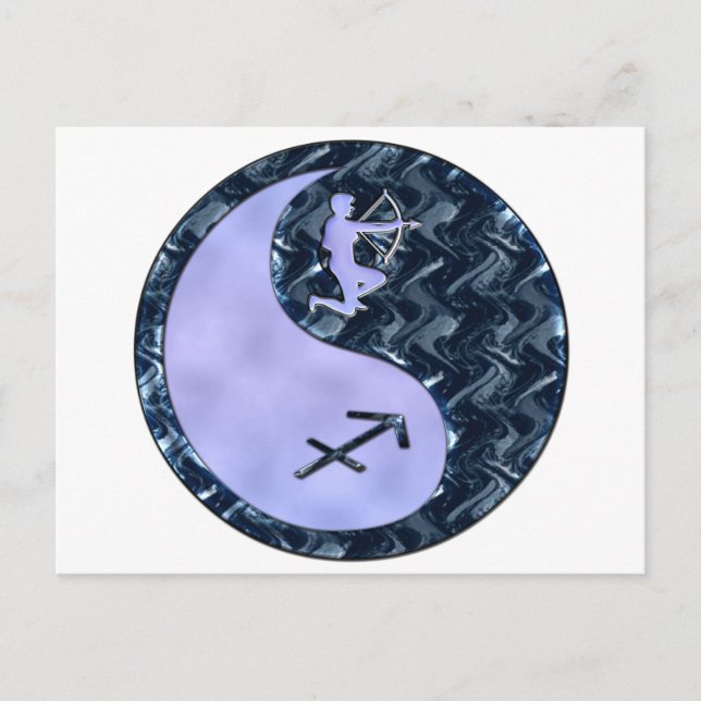 Sagittarius Yin Yang Vykort (Framsida)
