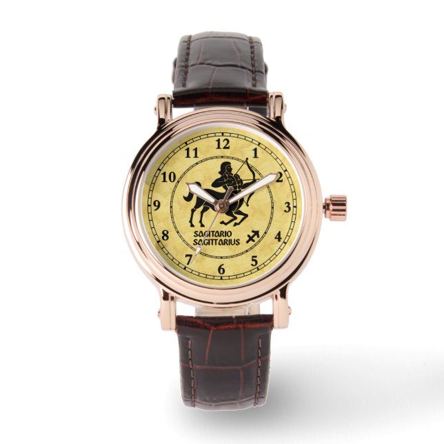 Sagittarius Zodiac alla typer av Modern Designer W Armbandsur (Framsida)