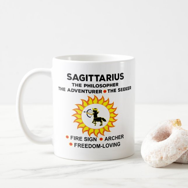 Sagittarius Zodiac Archer Astrological Kaffemugg (Med munk)