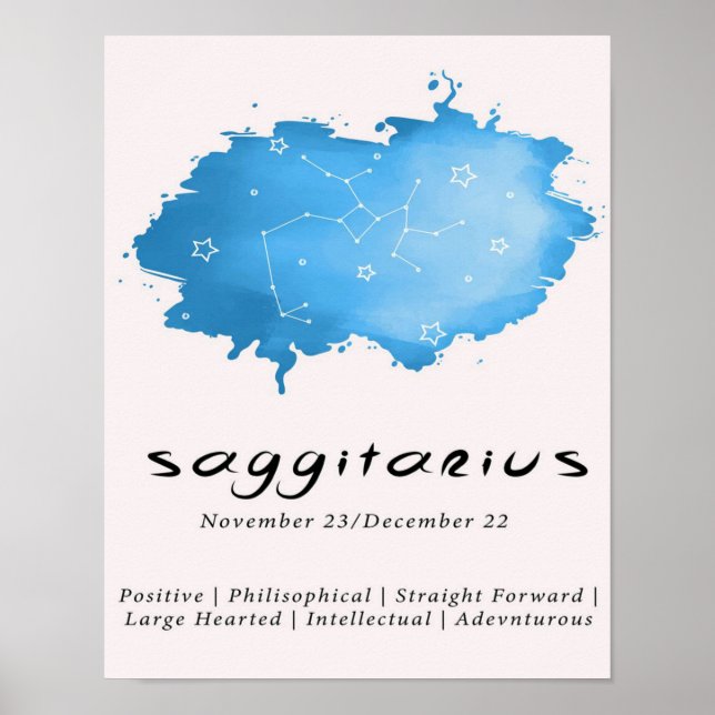 Sagittarius Zodiac Art Owner Gift | Cute Gift Poster (Framsidan)