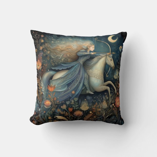 Sagittarius Zodiac Astrology Celestial Birthday Kudde (Framsida)