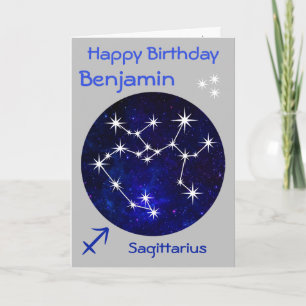 Sagittarius Zodiac Birthday-kort Kort
