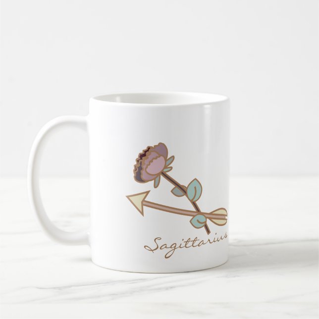 Sagittarius Zodiac Boho Coffee Mugg (Vänster)