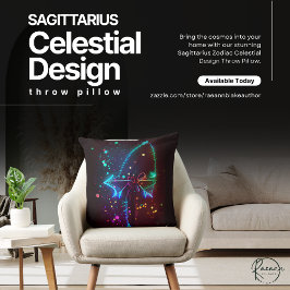 Sagittarius Zodiac Celestial Design Dekorativ kudd Kudde