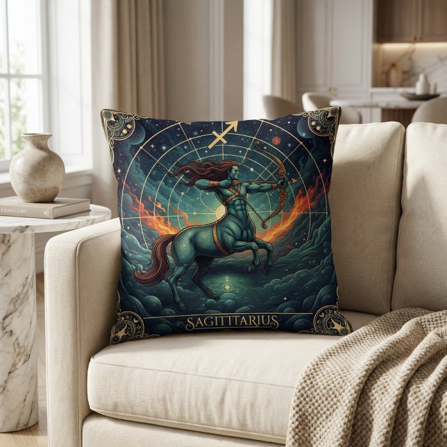 Sagittarius Zodiac Celestial Kudde (Skapare uppladdad)