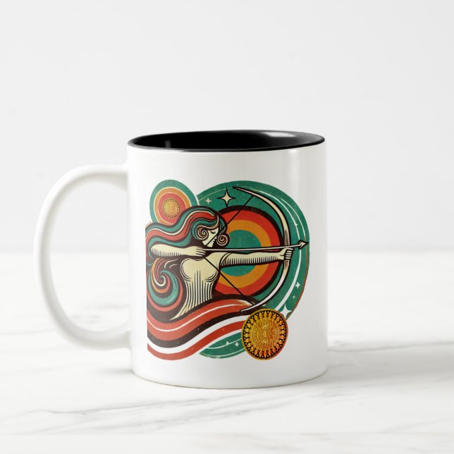 Sagittarius Zodiac Coffee Mugg Female Design (Vänster)