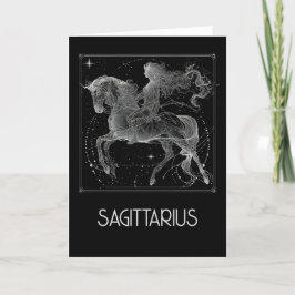Sagittarius Zodiac Constellation blank, mappat kor Tack Kort