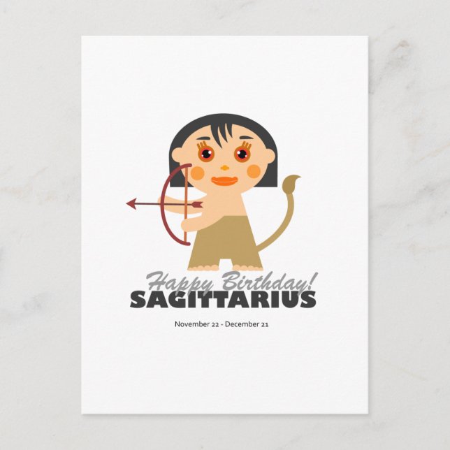 Sagittarius Zodiac för barn Vykort (Framsida)
