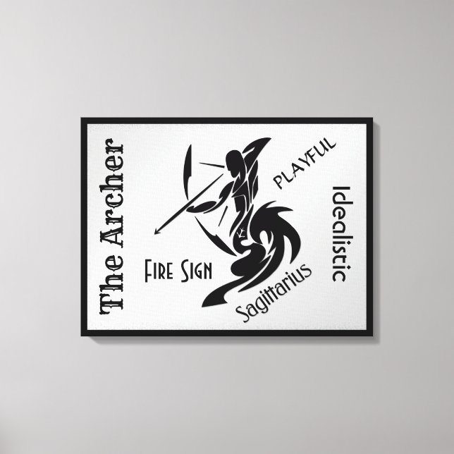 Sagittarius Zodiac Framed Canvastryck (Framsida)