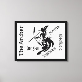 Sagittarius Zodiac Framed Canvastryck