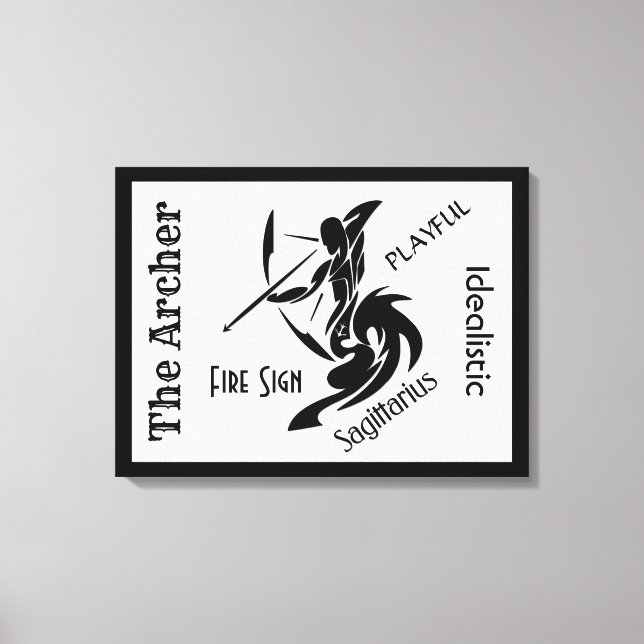 Sagittarius Zodiac Framed Canvastryck (Framsida)