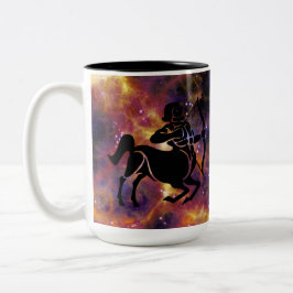 Sagittarius Zodiac Galaxy Archer – Astrology Horos Två-Tonad Mugg