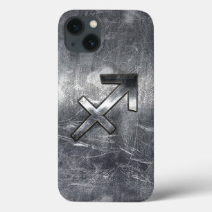 Sagittarius Zodiac Grunge Distress Steel Stil