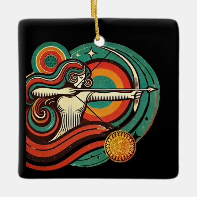 Sagittarius Zodiac Helgdag Ornament Personlig (Framsida)