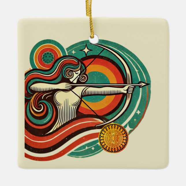 Sagittarius Zodiac Helgdag Ornament Personlig (Framsida)