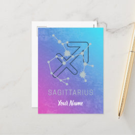 Sagittarius Zodiac Horoscope Star Constellation Helg Vykort